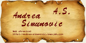 Andrea Simunović vizit kartica